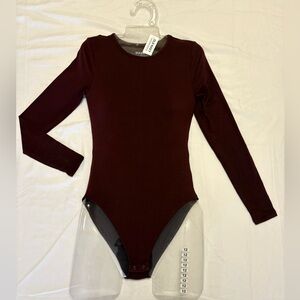 Old Navy Long-Sleeve Bodysuit in Wine